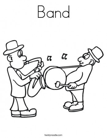 Band Coloring Page - Twisty Noodle
