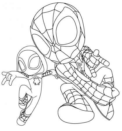 Spidey And His Amazing Friends For Kids Coloring Page Printable Coloring Page For Kids