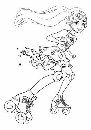 Roller Skating Barbie coloring pages, Barbie coloring pages - Colorings.cc