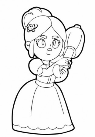 Piper from Brawl Stars coloring pages print for free