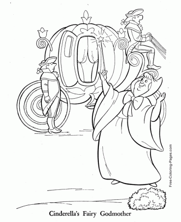 Cinderella Fairy Godmother coloring page