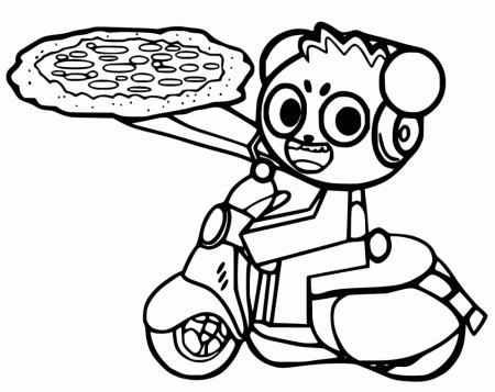 Combo Panda and Pizza Coloring Pages - Ryan's World Coloring Pages - Coloring  Pages For Kids And Adults