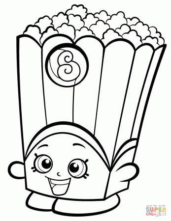 Poppy Corn Shopkin coloring page | Free Printable Coloring Pages