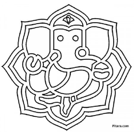 Lord Ganesha Coloring Pages for kids | Pitara Kids' Network