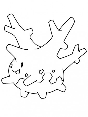 Cute Corsola Pokemon Coloring Page - Free Printable Coloring Pages for Kids