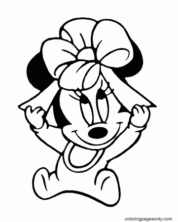 Disney Minnie Baby Coloring Pages - Minnie Mouse Coloring Pages - Coloring  Pages For Kids And Adults