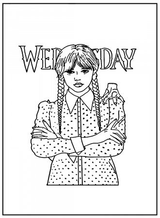 Wednesday Image Coloring Pages - Wednesday Coloring Pages - Coloring Pages  For Kids And Adults