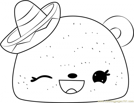 Tasty Taco Coloring Page for Kids - Free Num Noms Printable Coloring Pages  Online for Kids - ColoringPages101.com | Coloring Pages for Kids
