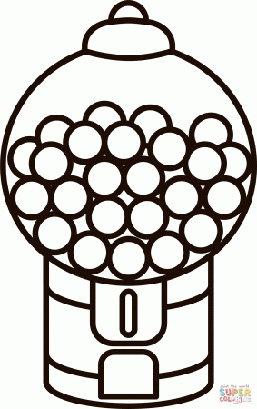 Gumball Machine coloring page | Free Printable Coloring Pages