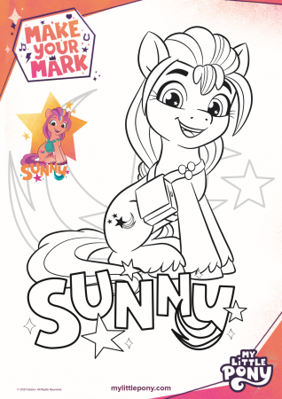 Free Printable My Little Pony Sunny Coloring Page - Mama Likes This