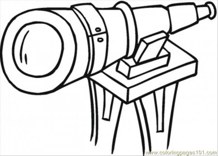 Big Telescope Coloring Page for Kids - Free Optical Printable Coloring Pages  Online for Kids - ColoringPages101.com | Coloring Pages for Kids