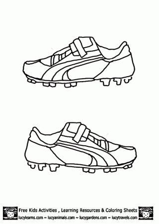 Soccer Shoes for Kids Coloring Page | Coloring pages, Kids coloring book,  Blog colors