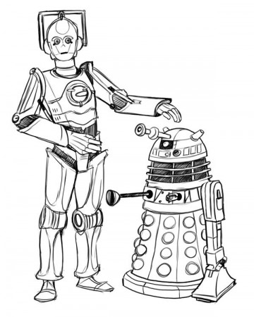 Hey Doctor Who fans | Dalek, Coloring pages, Cyberman
