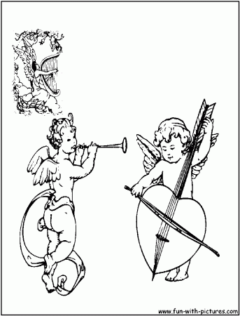 Angels Orchestra Coloring Page