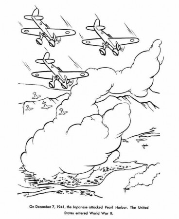 Pearl Harbor Day 3 Coloring Page - Free Printable Coloring Pages for Kids