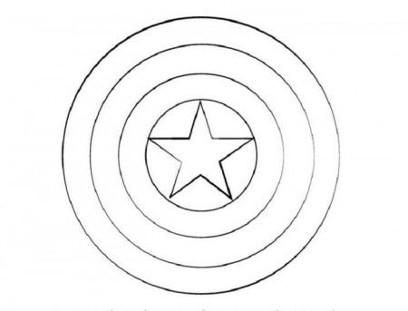 Free Printable Captain America Shield Coloring Pages