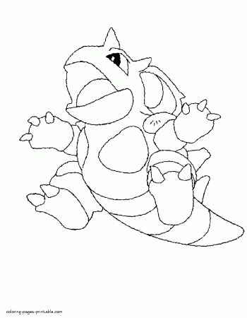 Pokemon coloring pages free. Nidoqueen || COLORING-PAGES-PRINTABLE.COM