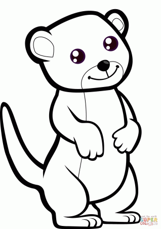 Meerkat coloring page | Free Printable Coloring Pages
