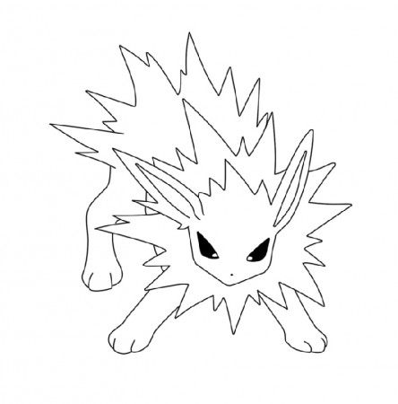 Jolteon Coloring Pages Free Downloadable | K5 Worksheets