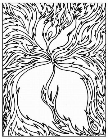 Abstract Art Printable - Coloring Pages for Kids and for Adults