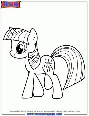 Hasbro My Little Pony Generation Four G4 Coloring Page | H & M ...