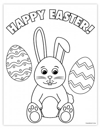 Free Printable Easter Coloring Page - Pjs and Paint