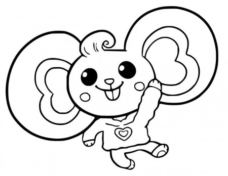 Cute Potato Mouse Coloring Page - Free Printable Coloring Pages for Kids