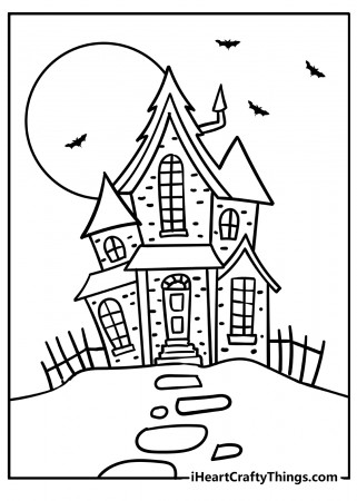 Printable Haunted House Coloring Pages (Updated 2023)
