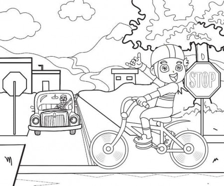 Street Safety Coloring Page - Free Printable Coloring Pages for Kids