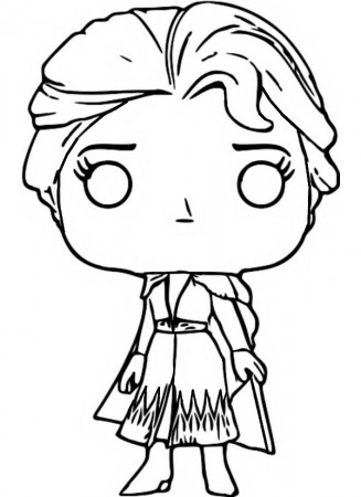 Coloring page Funko Pop Frozen 2 : Elsa 6