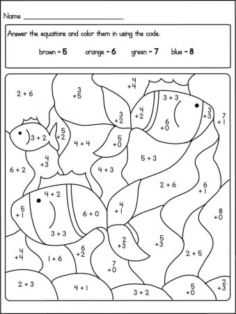 Free Color By Number Addition Worksheet Coloring Page - Free Printable Coloring  Pages for Kids