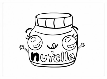 Desenhos de Nutella para colorir - Bora Colorir
