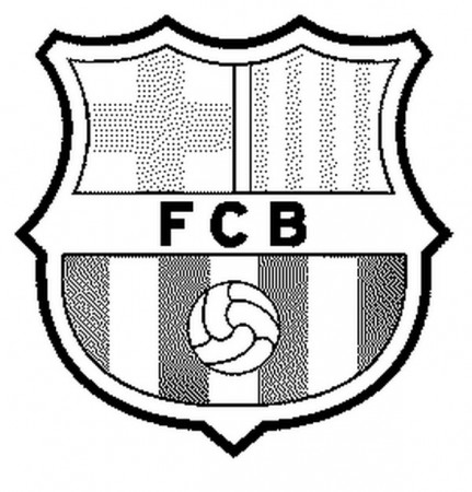 Coloring page Soccer : FC Barcelona badge 17