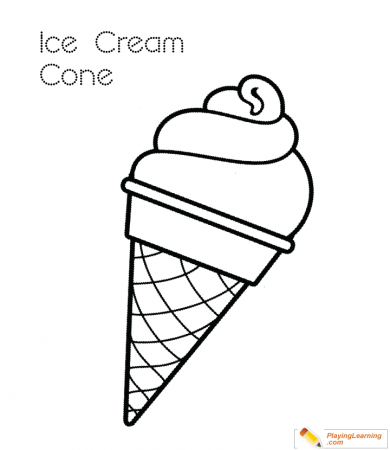 Ice Cream Cone Coloring Page 05 | Free Ice Cream Cone Coloring Page