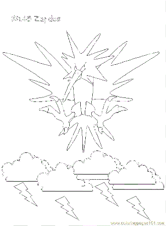 Zapdos Coloring Page - Free Pokemon Coloring Pages ...