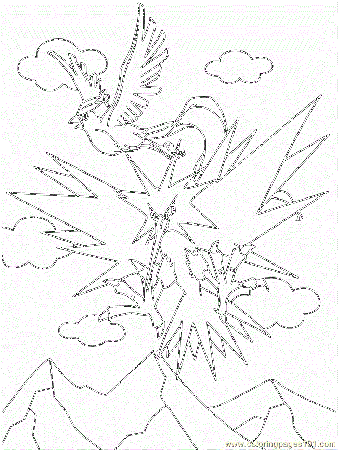 pokemon moltres Colouring Pages - Clip Art Library
