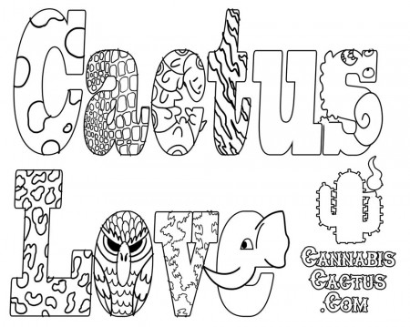 Coloring Pages - The Cannabis Cactus