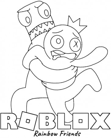 Blue Roblox coloring page Rainbow Friends - Topcoloringpages.net