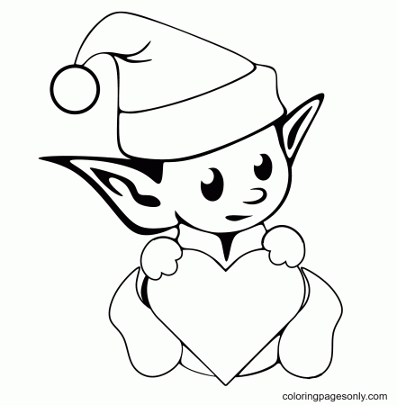 Cute Christmas Elf Coloring Pages - Elf Coloring Pages - Coloring Pages For  Kids And Adults