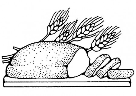 Wheat Grain Bread Coloring Page - Free Printable Coloring Pages for Kids