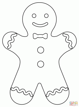 Gingerbread Man coloring page | Free Printable Coloring Pages
