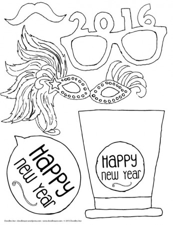 New Year photo booth props! #diy #2016 #photobooth | New year photos, New  year doodle, Photo booth props