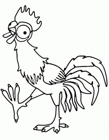 Hei Hei Chicken Coloring Page - Free Printable Coloring Pages for Kids