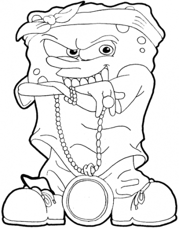 Gangster Spongebob Coloring Pages - Get Coloring Pages