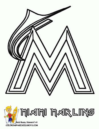 Big Show Baseball Coloring! Marlins! See 'n Match Team Colors Here Safe 'n  Free...! http://www.yes… | Baseball coloring pages, Miami marlins baseball,  Espn baseball