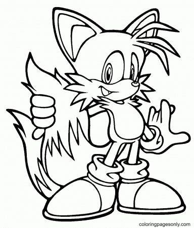 Miles Tails Coloring Pages - Tails Coloring Pages - Coloring Pages For Kids  And Adults