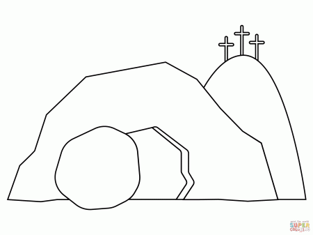Jesus Tomb coloring page | Free Printable Coloring Pages