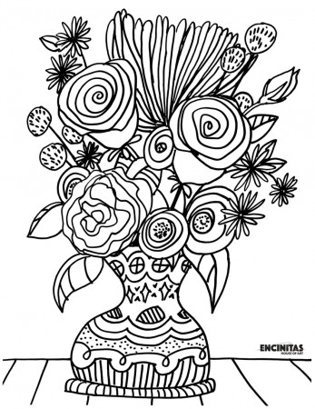 Flower Bouquet Coloring Page ...