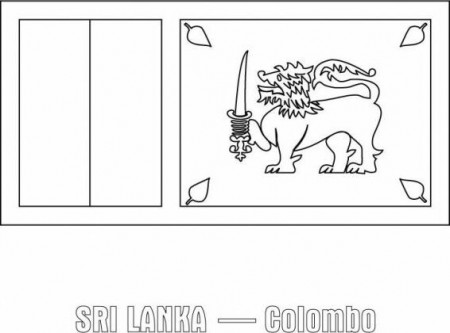 Sri Lanka flag coloring page for kids ...