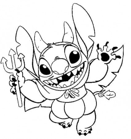 Disney Halloween Stitch coloring page - Download, Print or Color Online for  Free